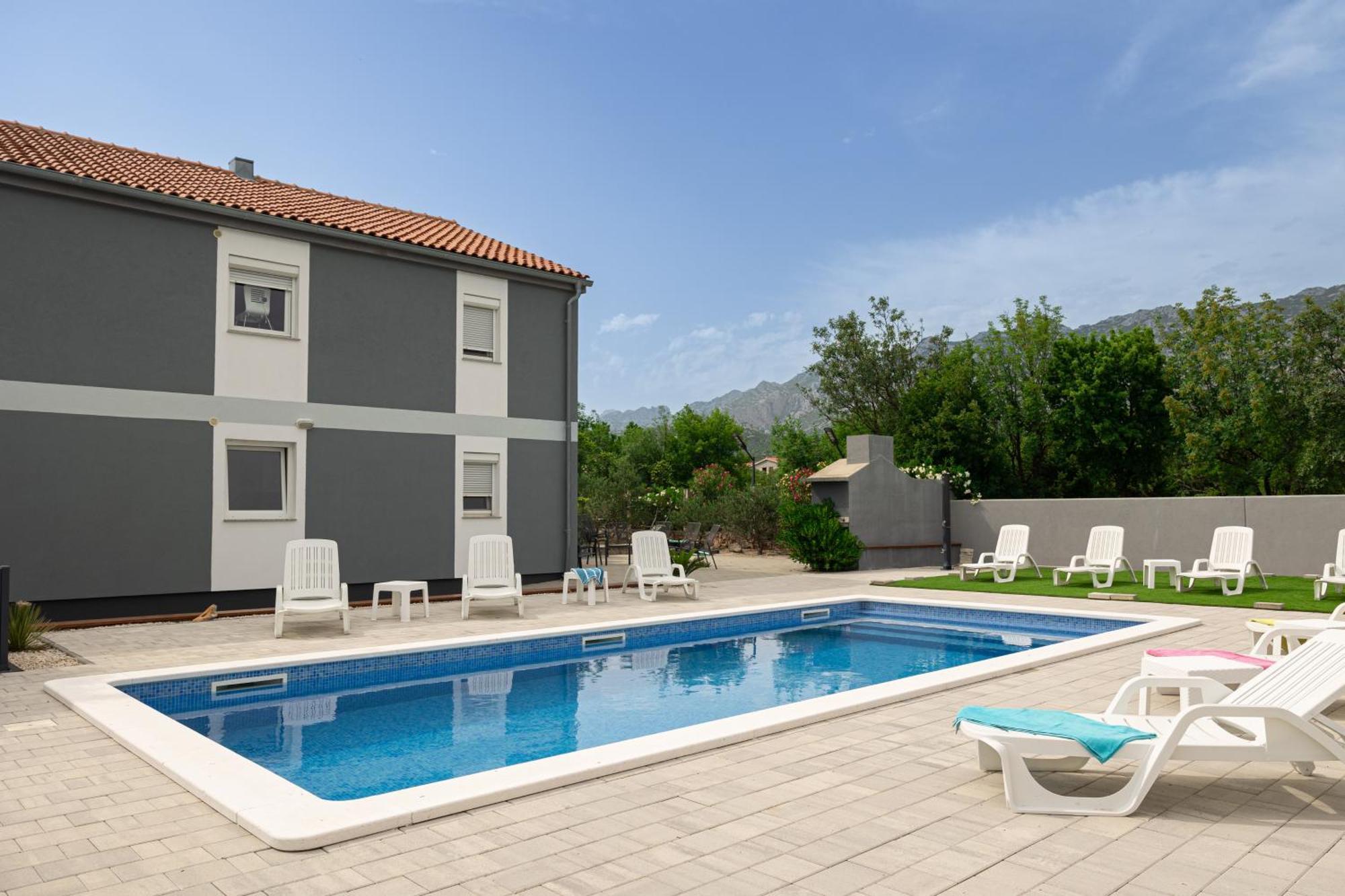 Apartments Zanic With Private Swimming Pool And Sea View Starigrad Paklenica Dış mekan fotoğraf