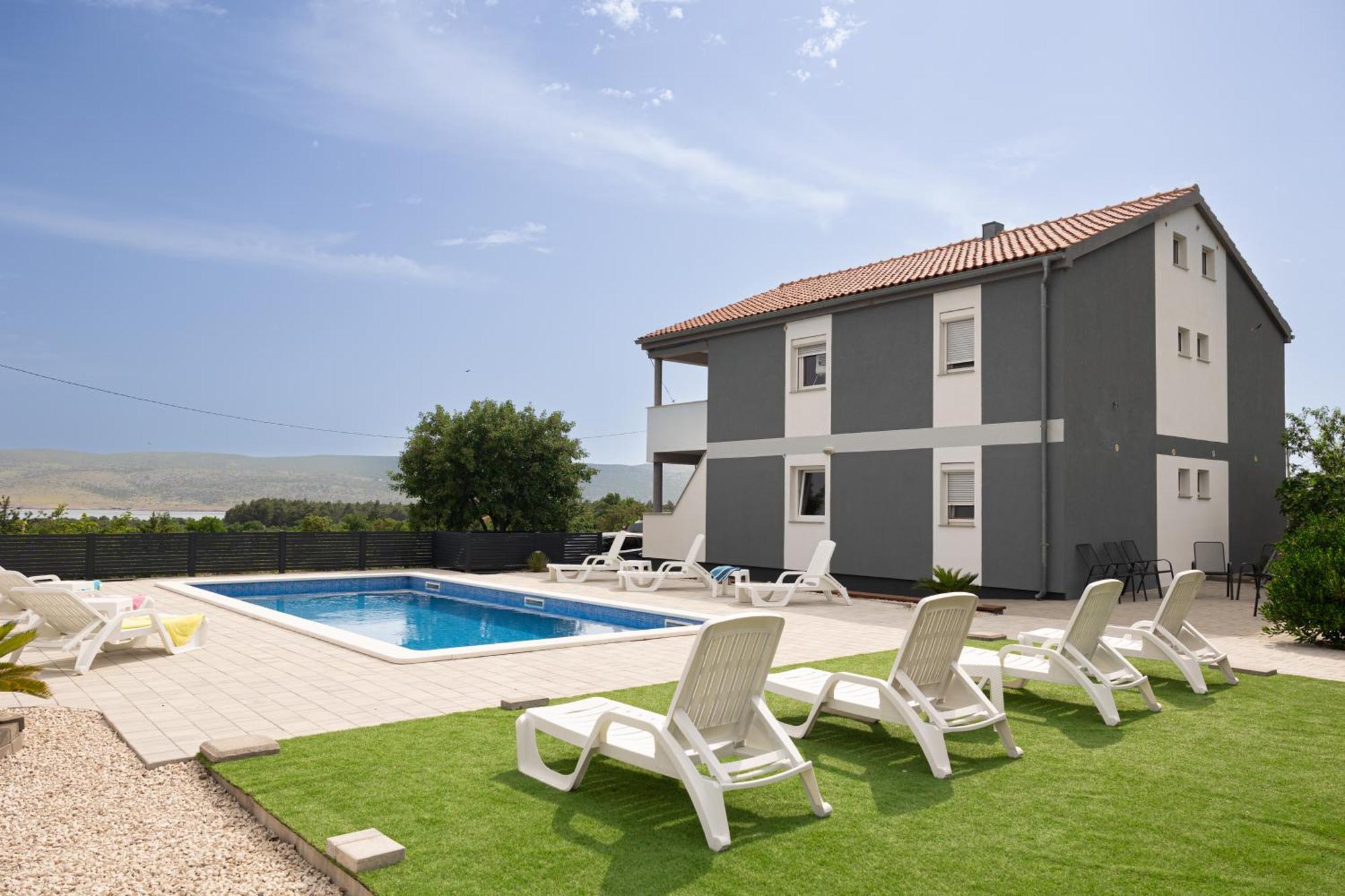 Apartments Zanic With Private Swimming Pool And Sea View Starigrad Paklenica Dış mekan fotoğraf